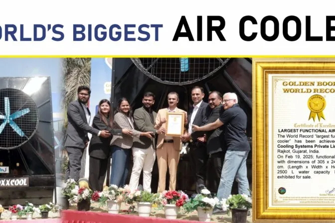 World’s Largest Air Cooler, proudly Made in India by Raj Cooling Systems!